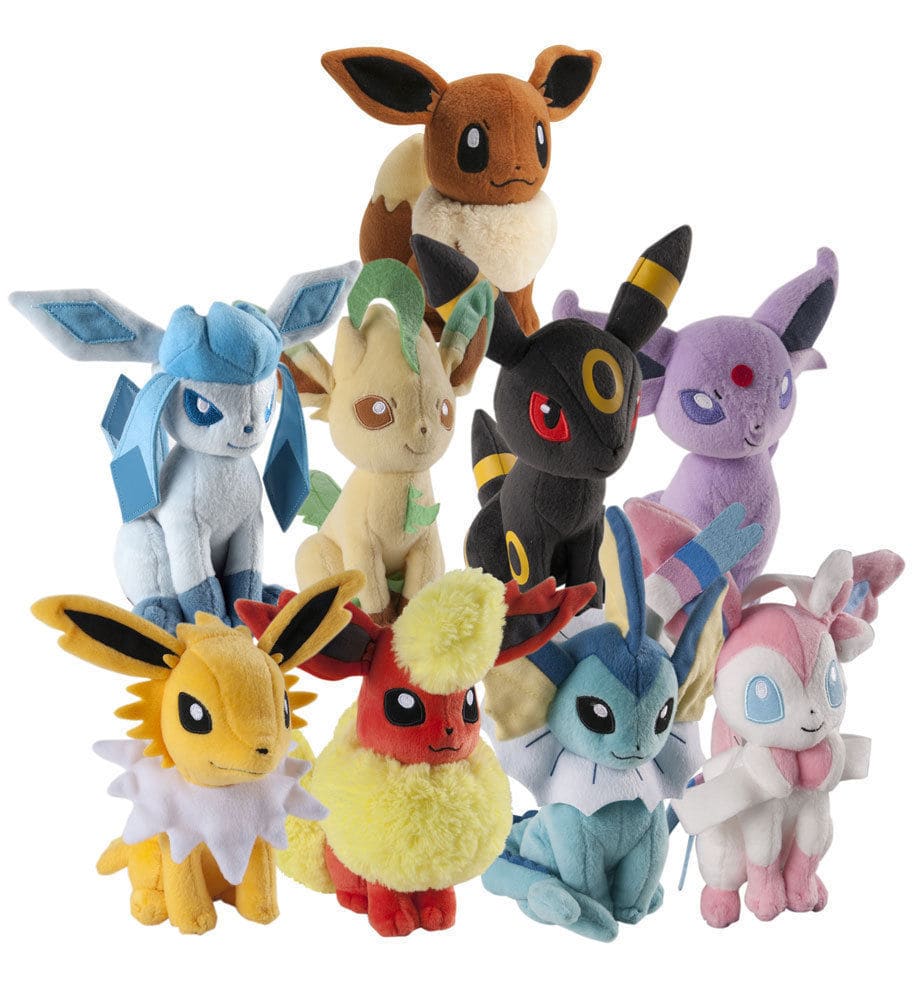 Peluches de las store evoluciones de eevee