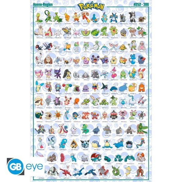 Poster Pokemon Hoenn 91.5x61cm