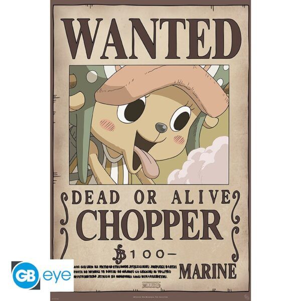 Poster Chopper One Piece Wanted 91.5x61cm