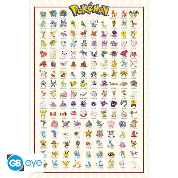 Poster Pokemon Kanto 91.5x61cm