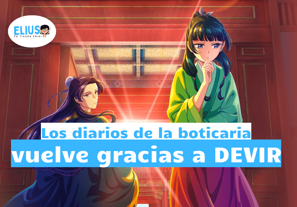 Tras el cierre de ECC muchos nos quedamos con muchas obras sin completar y uno de sus mayores éxitos era Los Diarios de la Boticaria, cuyo anime podemos disfrutar en Crunchyroll. Ahora por fin tenemos buenas noticias con la obra, ya que Devir editora especializada en juegos de mesa y cartas, aunque en Portugal ya hace tiempo que edita, recuperará la obra para empezar su edición en septiembre. Más adelante conoceremos los detalles de la misma y ojalá sea la primera de todas las obras inconclusas de ECC que vuelvan a nuestro mercado.